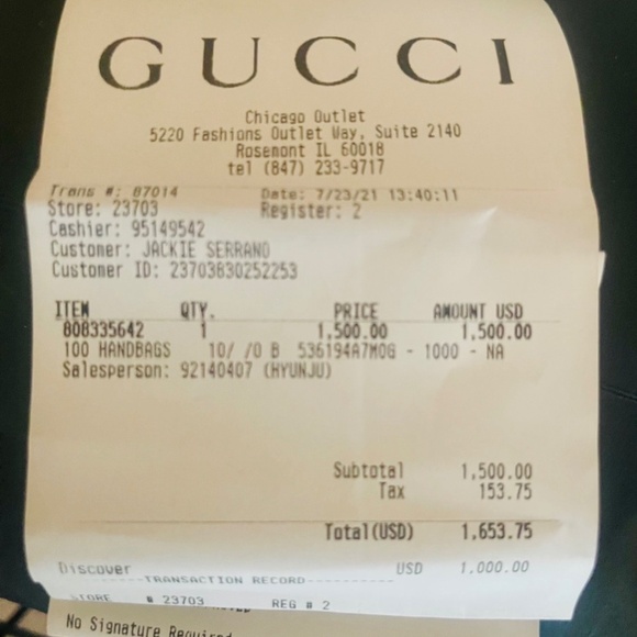 GUCCI BLACK GG DISCO SOHO LEATHER HOBO HANDBAG 536194 - Picture 10 of 16